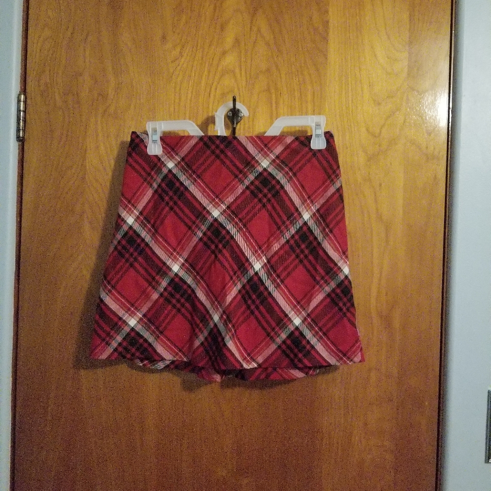 Flannel/Scotty Print Mini Skirt